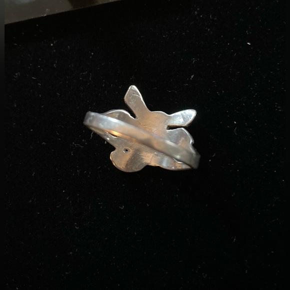 4 pc set Fairies. 925 silver Ring (Sz8) & Earrings Vintage Seagull pewter Brooch - Picture 5 of 14